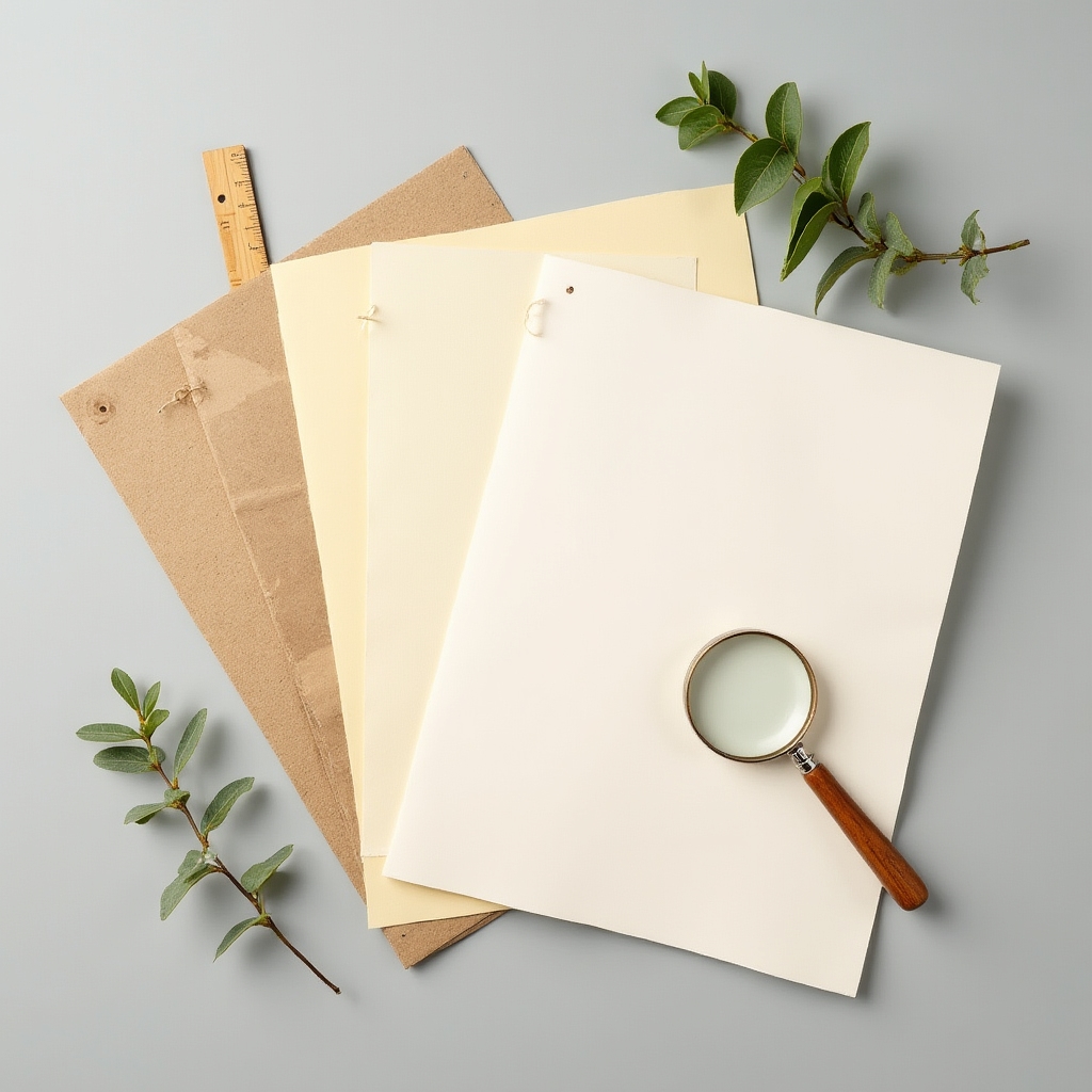 Campioni di carta sostenibile certificata FSC per stampa menù